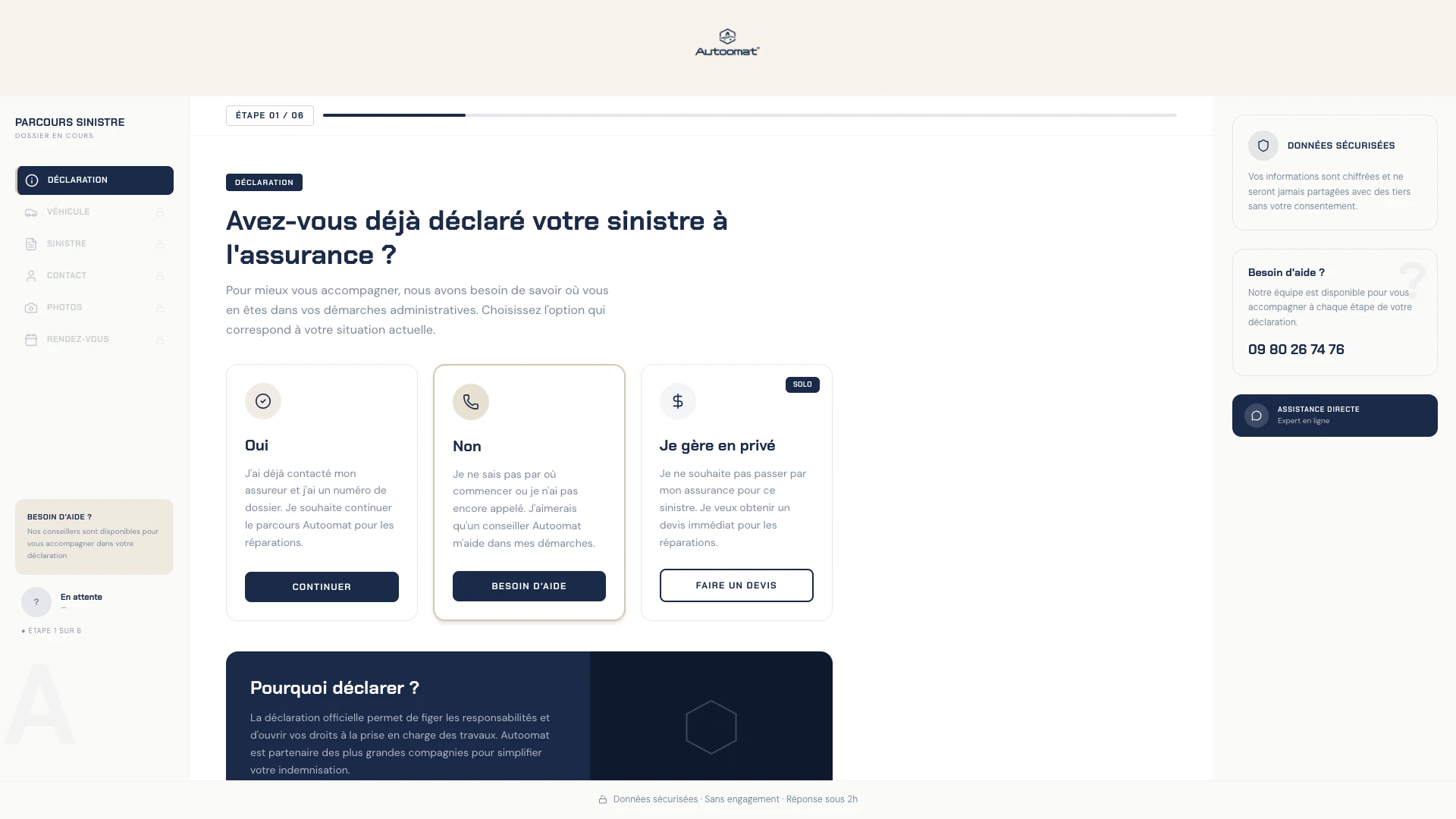 Autoomat — Parcours Sinistre