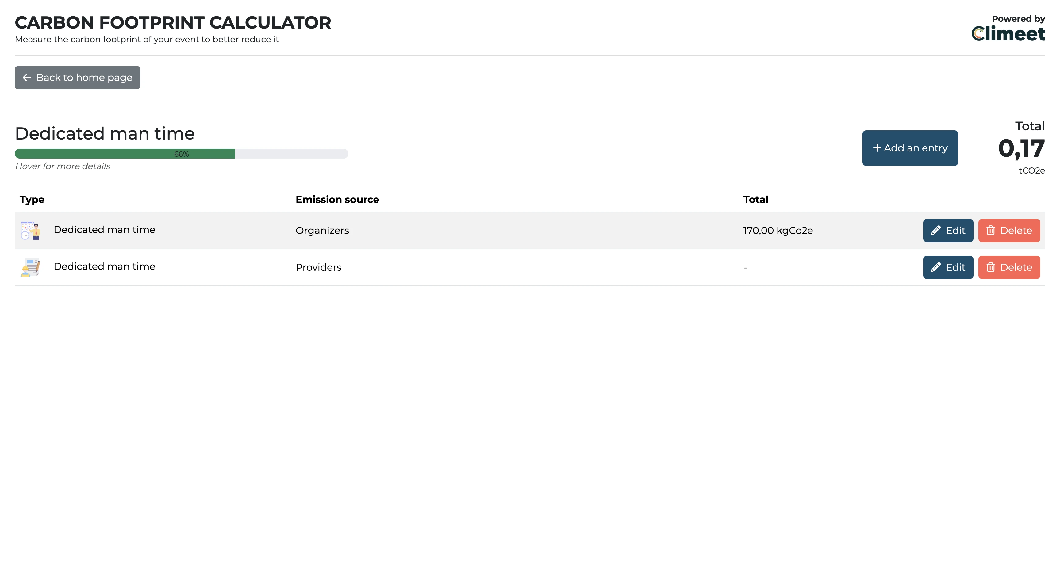 Footprint Calculator — Détails