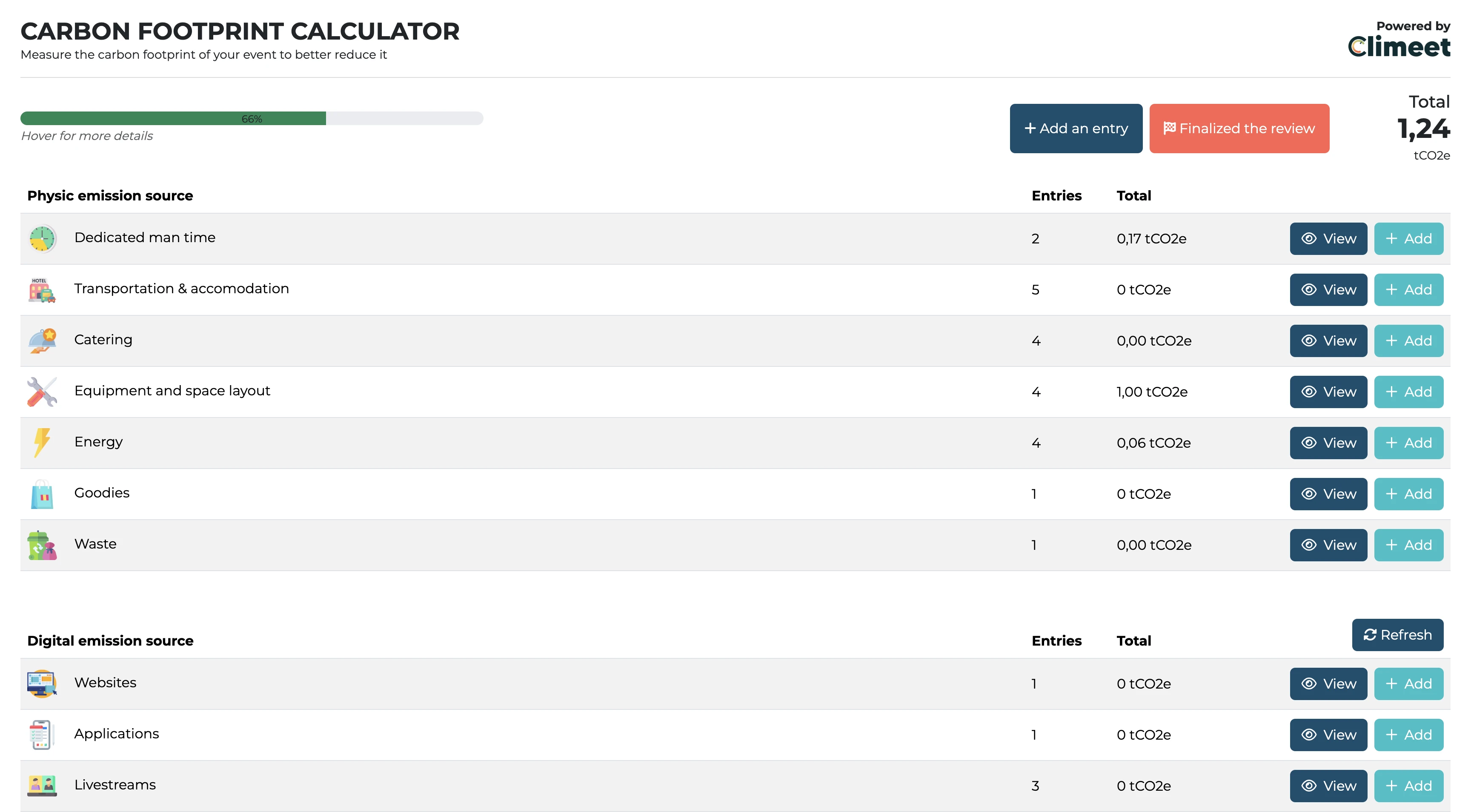 Footprint Calculator — Accueil