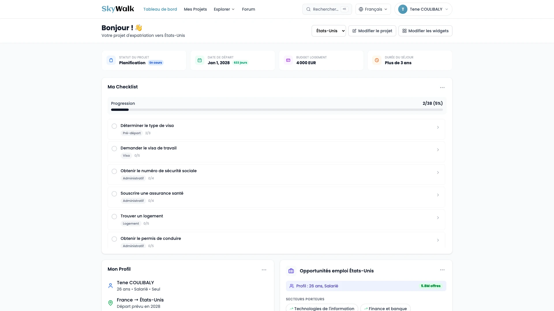 Skywalk — Dashboard