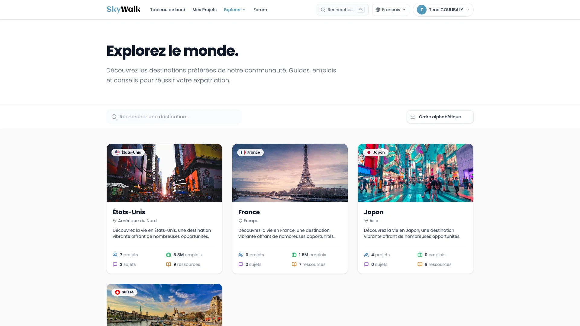 Skywalk — Destinations