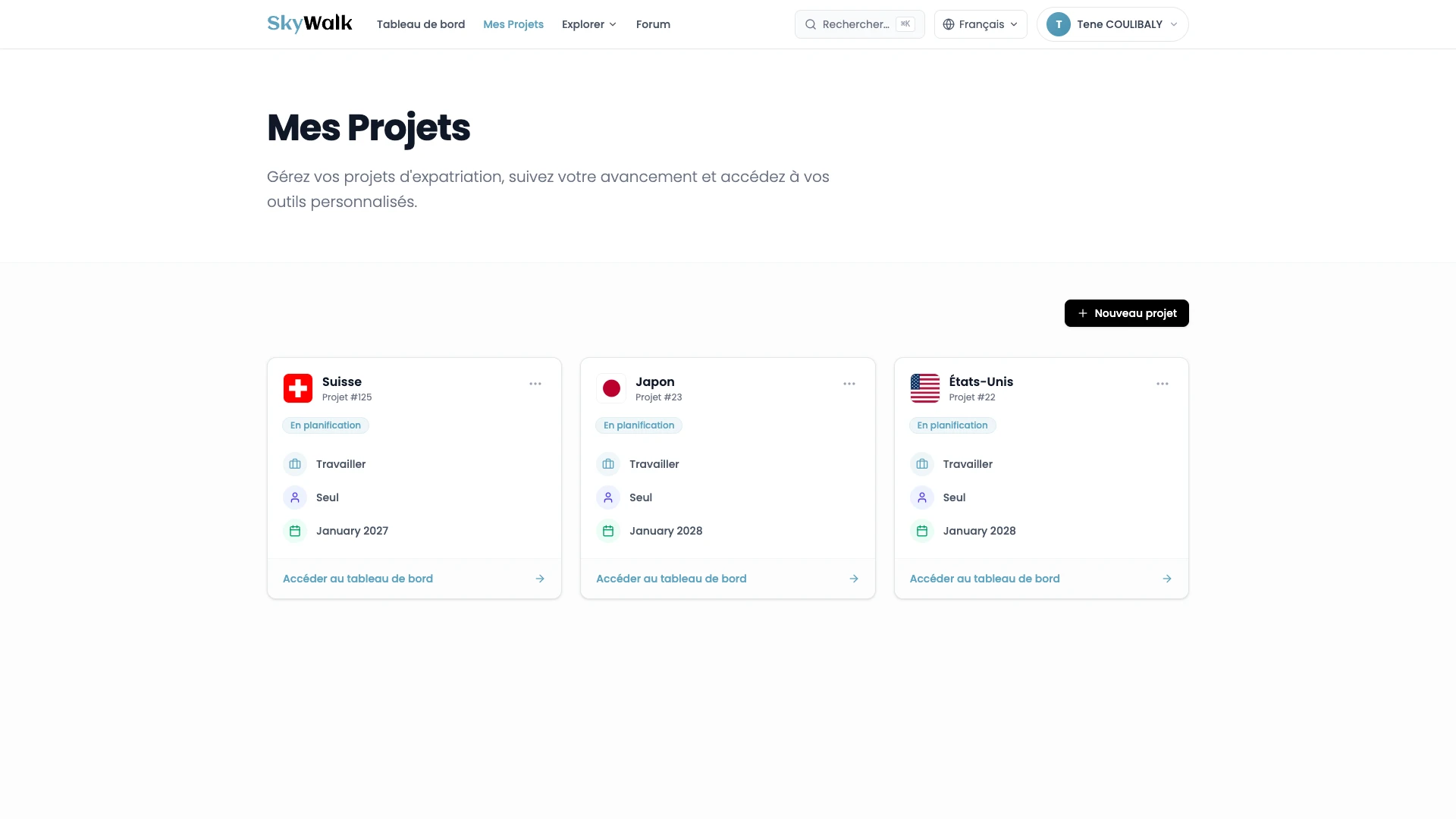 Skywalk — Projets